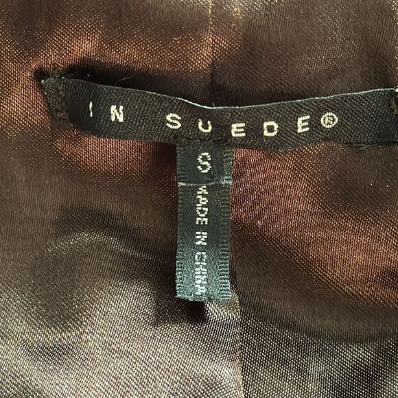 IN SUEDE Leather/Embroidery Jacket- size Small‎ - Picture 11 of 12